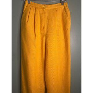 VTG Women’s Pants Size 8 Made in USA Yellow Preppy Old Money Academia Chic Y2K